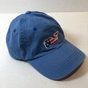 Vineyard Vines Blue Large Whale American Adjustable Dad Hat Unisex One Size